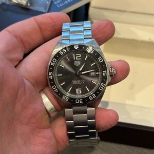 TAG Heuer Formula 1 Calibre 5 Silver Watch with Black Dial